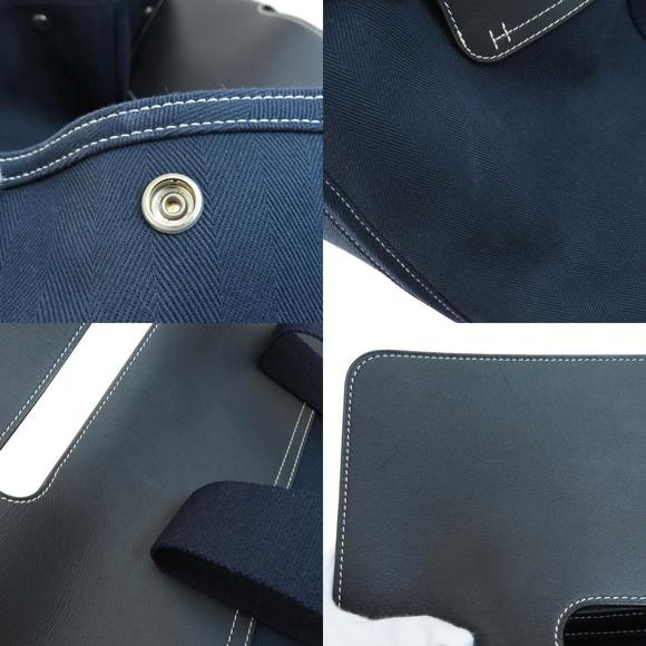 Hermes Valparaiso MM Silver Hardware Handbag Toile Chevron - Picture 6 of 9